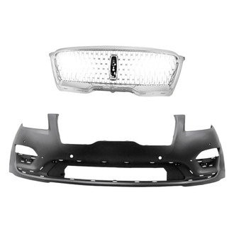 Replacement - 2-Piece (Front Bumper Cover, Grille) (CAPA Certified)