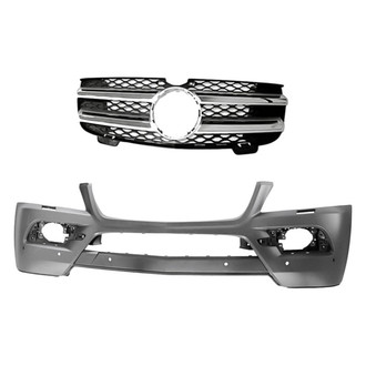 Replacement - 2-Piece (Front Bumper Cover, Grille) (Standard Line)