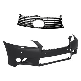 Replacement - 2-Piece (Front Bumper Cover, Grille) (Standard Line)