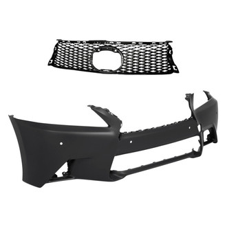 Replacement - 2-Piece (Front Bumper Cover, Grille) (Standard Line)
