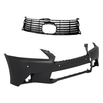 Replacement - 2-Piece (Front Bumper Cover, Grille) (Standard Line)