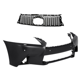Replacement - 2-Piece (Front Bumper Cover, Grille) (Standard Line)