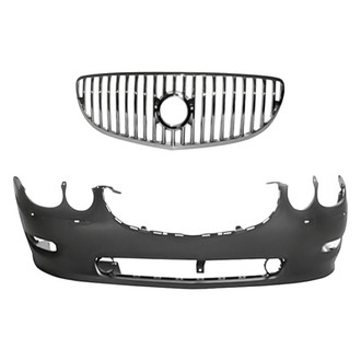 Replacement - 2-Piece (Front Bumper Cover, Grille)
