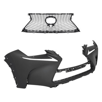 Replacement - 2-Piece (Front Bumper Cover, Grille) (Standard Line)