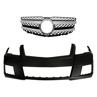 Replacement - 2-Piece (Front Bumper Cover, Grille)