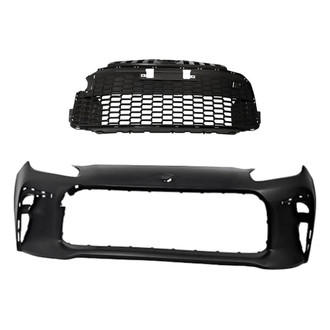Replacement - 2-Piece (Front Bumper Cover, Grille) (Standard Line)