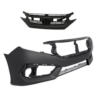 Replacement - 2-Piece (Front Bumper Cover, Grille) (Standard Line)