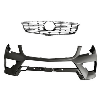 Replacement - 2-Piece (Front Bumper Cover, Grille) (CAPA Certified)