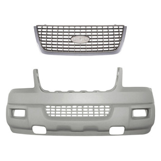 Replacement - 2-Piece (Front Bumper Cover, Grille) (Standard Line)