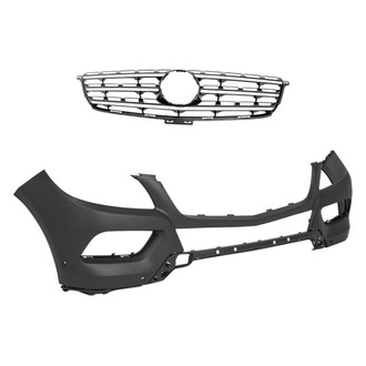Replacement - 2-Piece (Front Bumper Cover, Grille) (CAPA Certified)