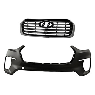 Replacement - 2-Piece (Front Bumper Cover, Grille) (Standard Line)