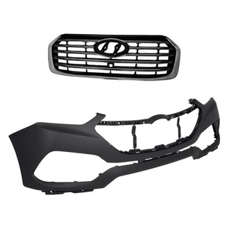 Replacement - 2-Piece (Front Bumper Cover, Grille) (Standard Line)