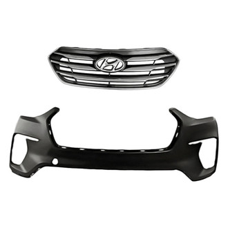 Replacement - 2-Piece (Front Bumper Cover, Grille) (Standard Line)