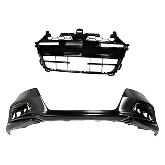 Replacement - 2-Piece (Front Bumper Cover, Grille)