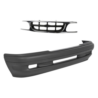 Replacement - 2-Piece (Front Bumper Cover, Grille)