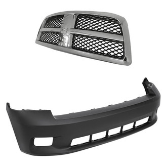 Replacement - 2-Piece (Front Bumper Cover, Grille) (CAPA Certified)