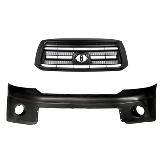 Replacement - 2-Piece (Front Bumper Cover, Grille) (Standard Line)