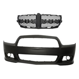 Replacement - 2-Piece (Front Bumper Cover, Grille) (CAPA Certified)