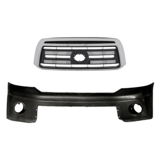 Replacement - 2-Piece (Front Bumper Cover, Grille) (Standard Line)