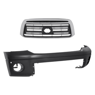 Replacement - 2-Piece (Front Bumper Cover, Grille) (Standard Line)