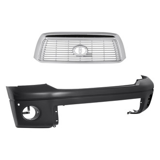 Replacement - 2-Piece (Front Bumper Cover, Grille) (Standard Line)