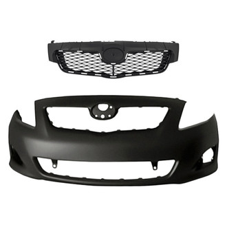 Replacement - 2-Piece (Front Bumper Cover, Grille) (CAPA Certified)