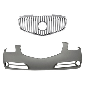 Replacement - 2-Piece (Front Bumper Cover, Grille) (CAPA Certified)