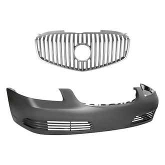 Replacement - 2-Piece (Front Bumper Cover, Grille) (CAPA Certified)