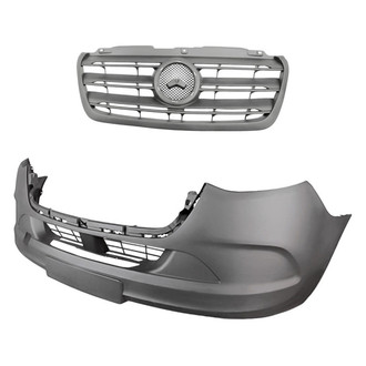 Replacement - 2-Piece (Front Bumper Cover, Grille) (CAPA Certified)