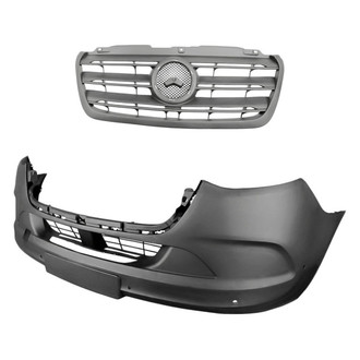Replacement - 2-Piece (Front Bumper Cover, Grille) (CAPA Certified)