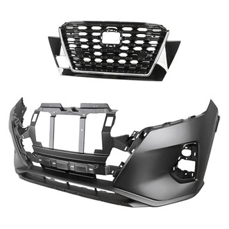 Replacement - 2-Piece (Front Bumper Cover, Grille) (CAPA Certified)