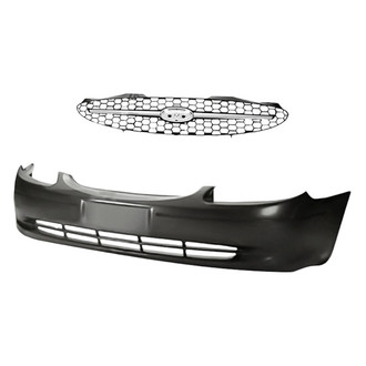 Replacement - 2-Piece (Front Bumper Cover, Grille)