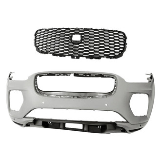 Replacement - 2-Piece (Front Bumper Cover, Grille) (Standard Line)