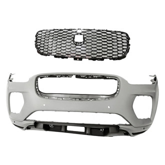 Replacement - 2-Piece (Front Bumper Cover, Grille) (Standard Line)