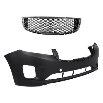 Replacement - 2-Piece (Front Bumper Cover, Grille) (Standard Line)