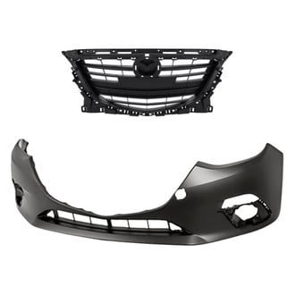 Replacement - 2-Piece (Front Bumper Cover, Grille) (CAPA Certified)