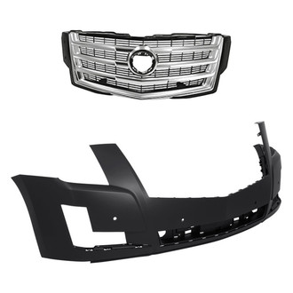 Replacement - 2-Piece (Front Bumper Cover, Grille) (Standard Line)