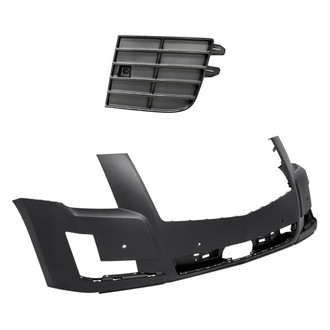 Replacement - 2-Piece (Front Bumper Cover, Grille) (Standard Line)