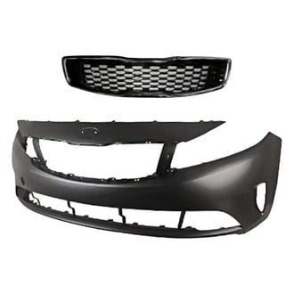 Replacement - 2-Piece (Front Bumper Cover, Grille)