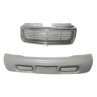 Replacement - 2-Piece (Front Bumper Cover, Grille) (Standard Line)