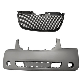 Replacement - 2-Piece (Front Bumper Cover, Grille)