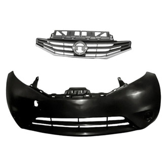 Replacement - 2-Piece (Front Bumper Cover, Grille)