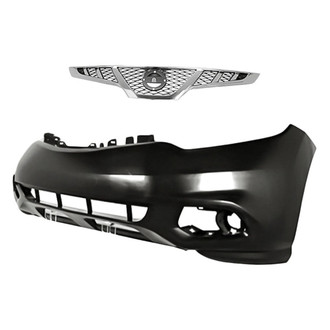 Replacement - 2-Piece (Front Bumper Cover, Grille)
