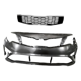 Replacement - 2-Piece (Front Bumper Cover, Grille) (Standard Line)