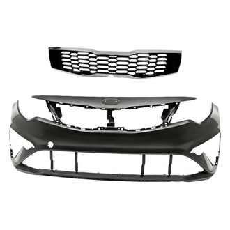 Replacement - 2-Piece (Front Bumper Cover, Grille) (Standard Line)