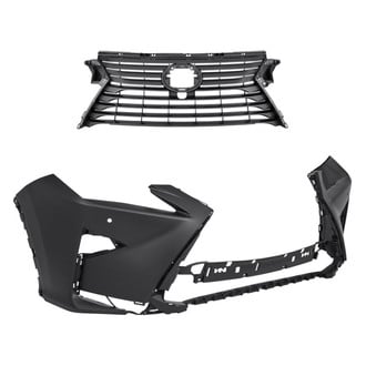 Replacement - 2-Piece (Front Bumper Cover, Grille) (Standard Line)