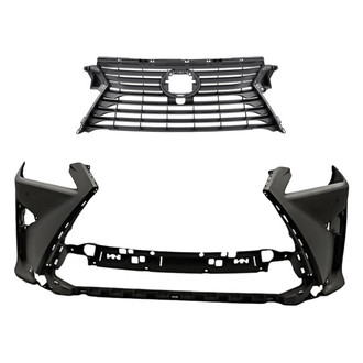 Replacement - 2-Piece (Front Bumper Cover, Grille) (Standard Line)