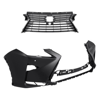 Replacement - 2-Piece (Front Bumper Cover, Grille) (Standard Line)