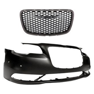 Replacement - 2-Piece (Front Bumper Cover, Grille) (Standard Line)