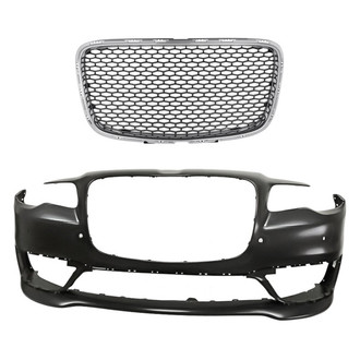 Replacement - 2-Piece (Front Bumper Cover, Grille) (Standard Line)